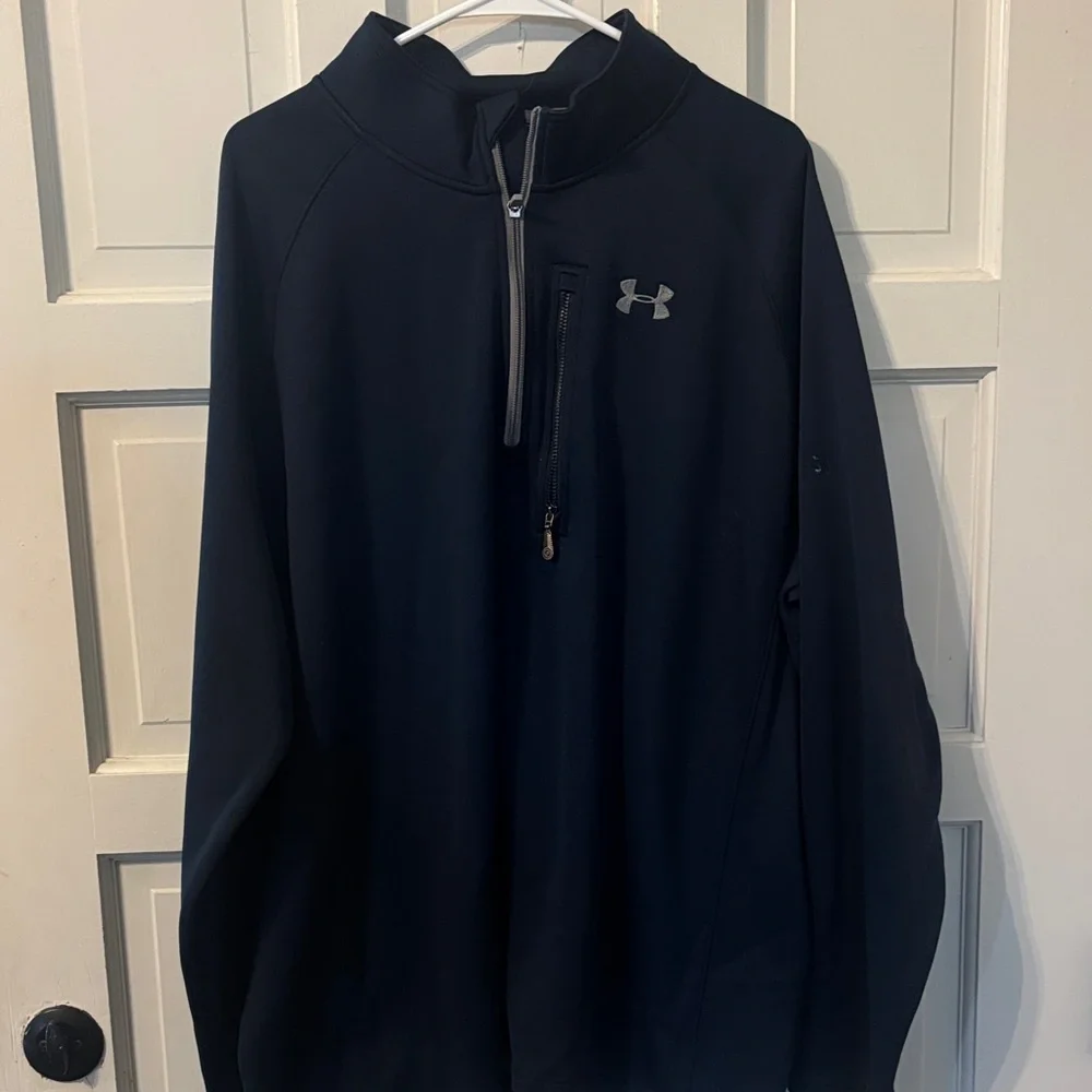 Under Armour Navy Quarter-Zip Pullover - Picture 1 of 3